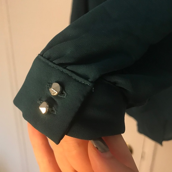 Turquoise blouse with studs - Picture 4 of 5